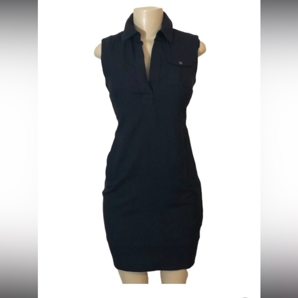 Martin + Osa Dress Black Collar Tunic Sleeveless Size XS - Picture 2 of 7